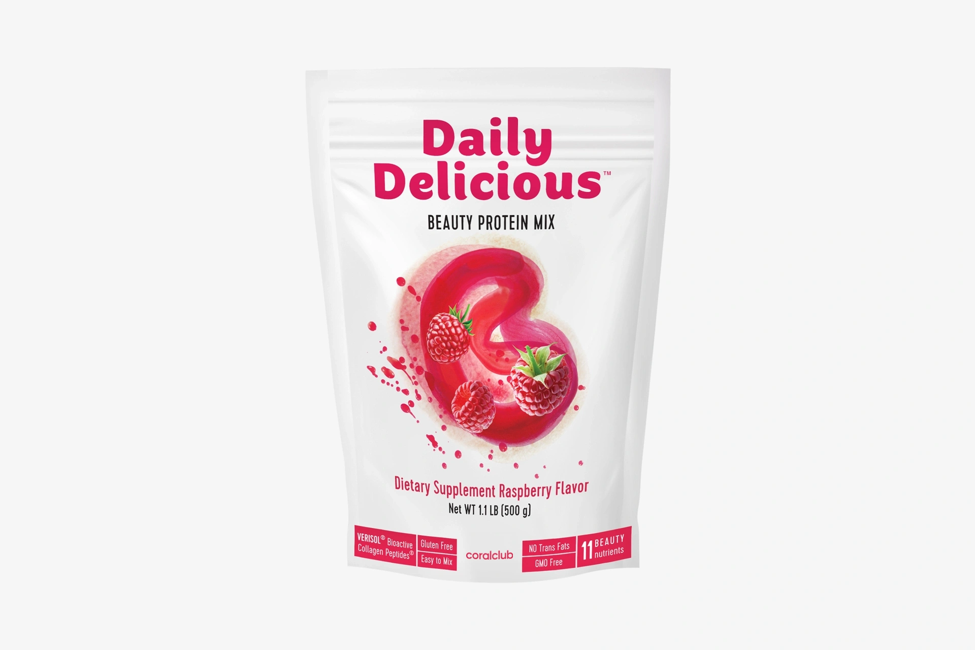  Daily Delicious Beauty Shake cu aromă de zmeură