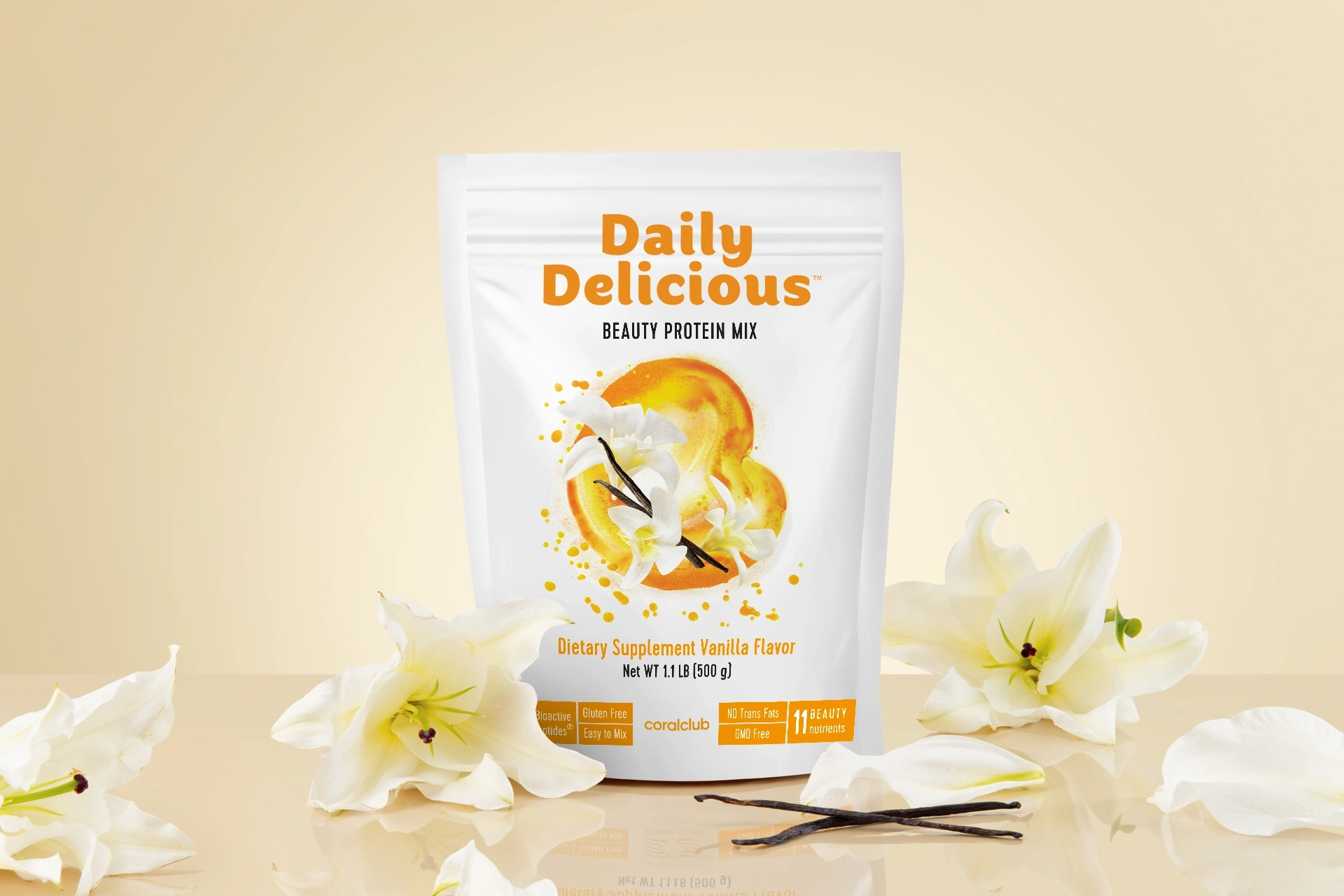 Daily Delicious Beauty Shake cu aromă de vanilie